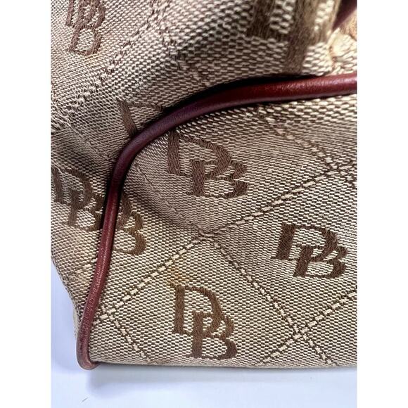 FINAL CLEARANCE! Dooney & Bourke AUTHENTIC VINTAGE Tan & Brown Handbag Purse - Picture 8 of 14